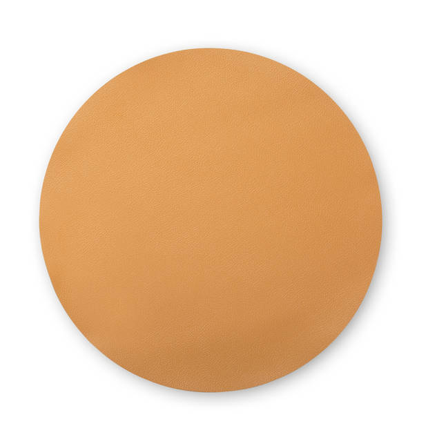Blokker Placemat Nappa - Ø 38 cm - Oker/Groen