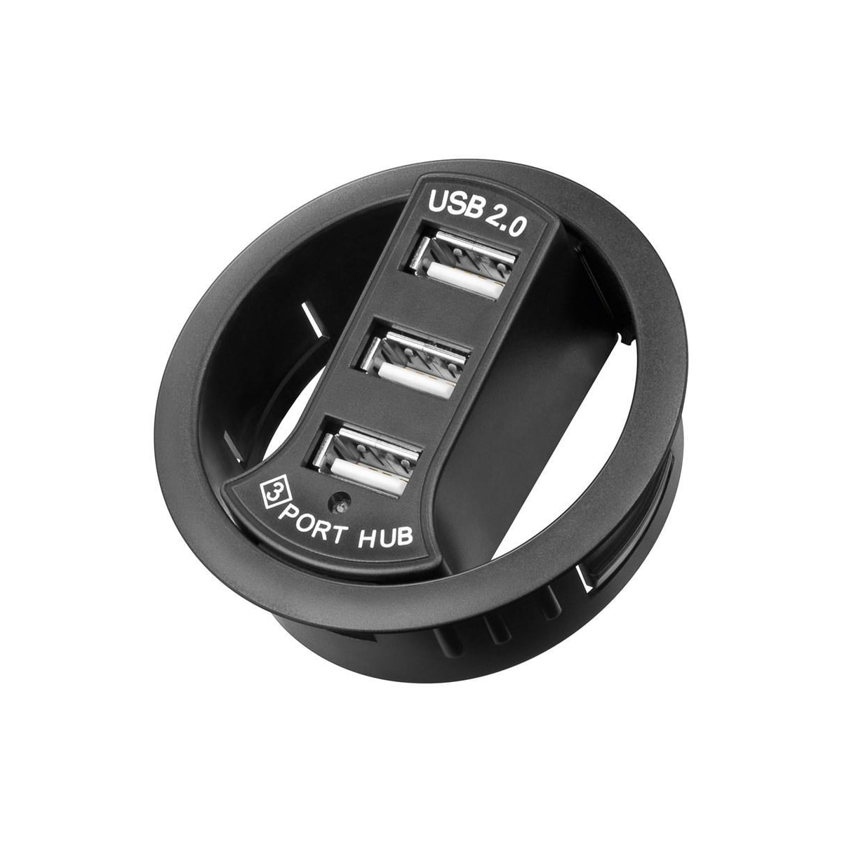 Goobay 3 porter USB 2.0 Hi Speed In-Desk HUB