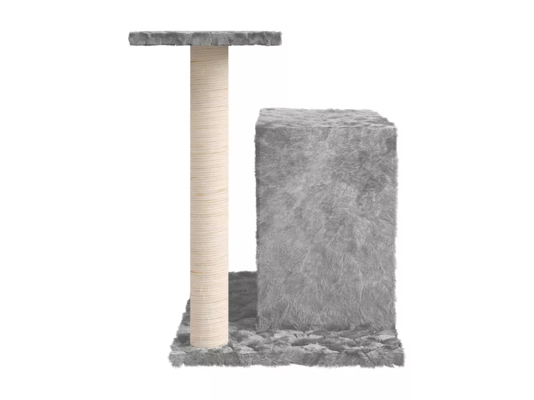 Arbre à chat avec griffoir en sisal Gris clair 51 cm