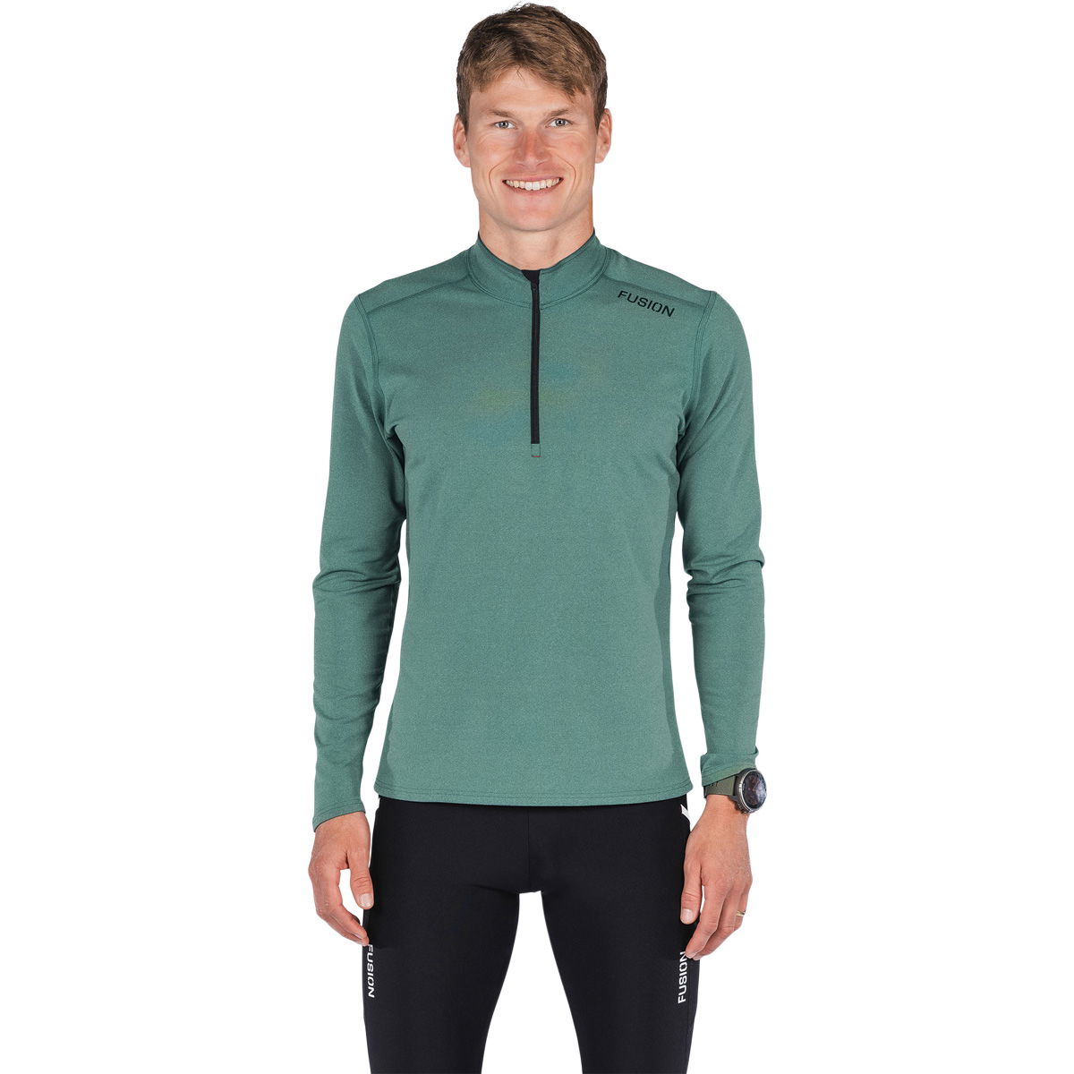 FUSION C3 Zip Neck Løbetrøje Herre
