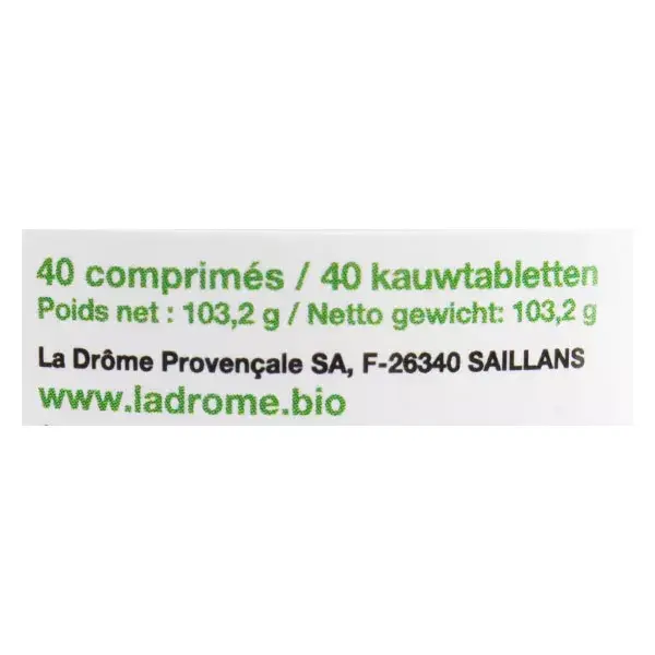 Ladrôme Comprimidos de Própolis, Acerola e Equinácea Orgânica - 40 comprimidos mastigáveis