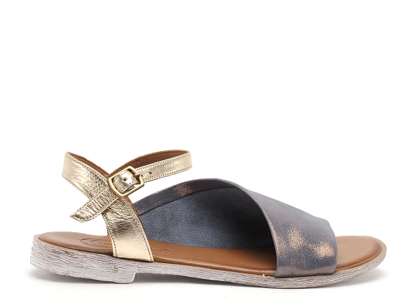 Lune et l autre nu pieds plats femme sandra bleu