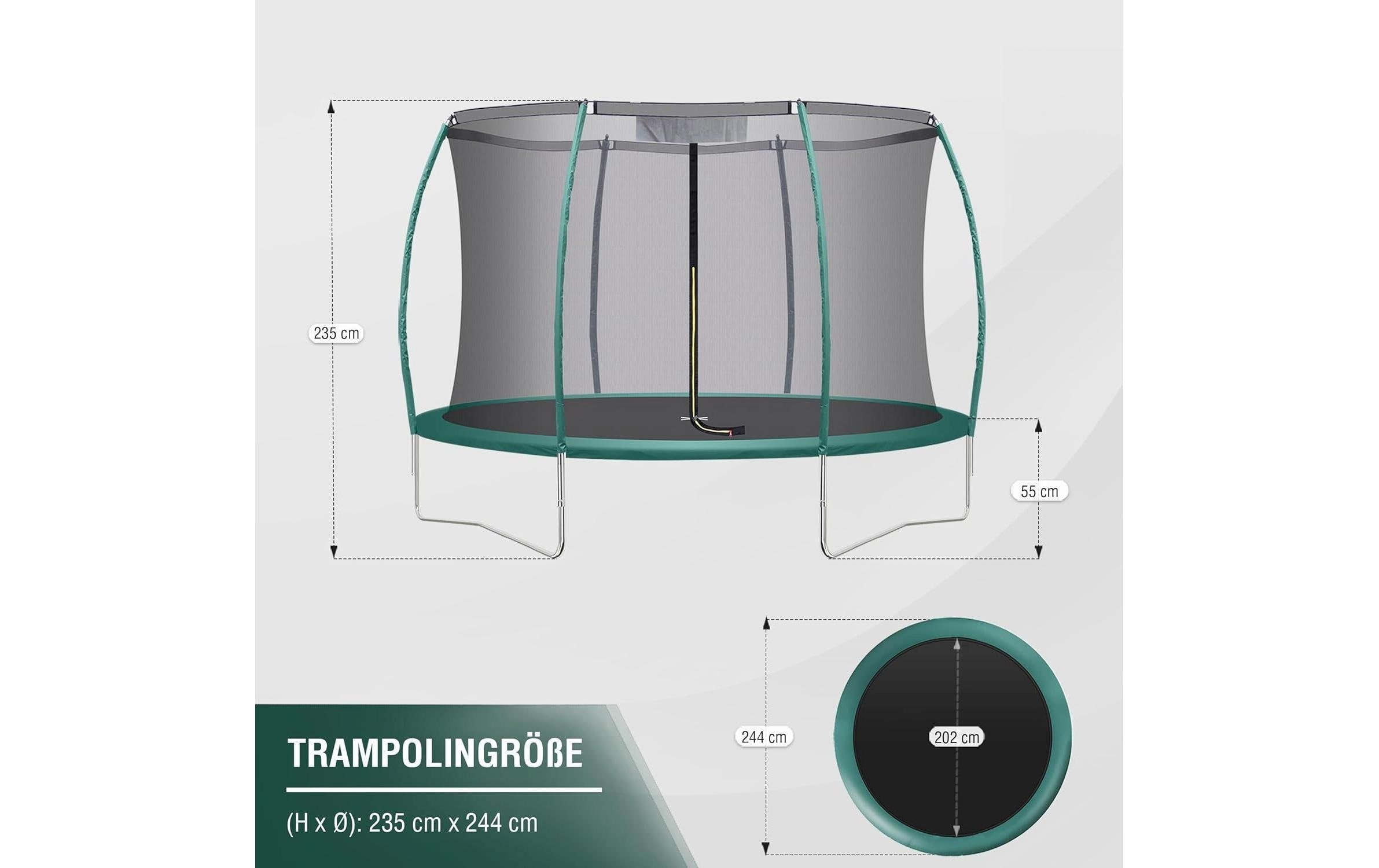 KOOR Gartentrampolin »mit Leiter Ø 244 cm« Ø 244 cm