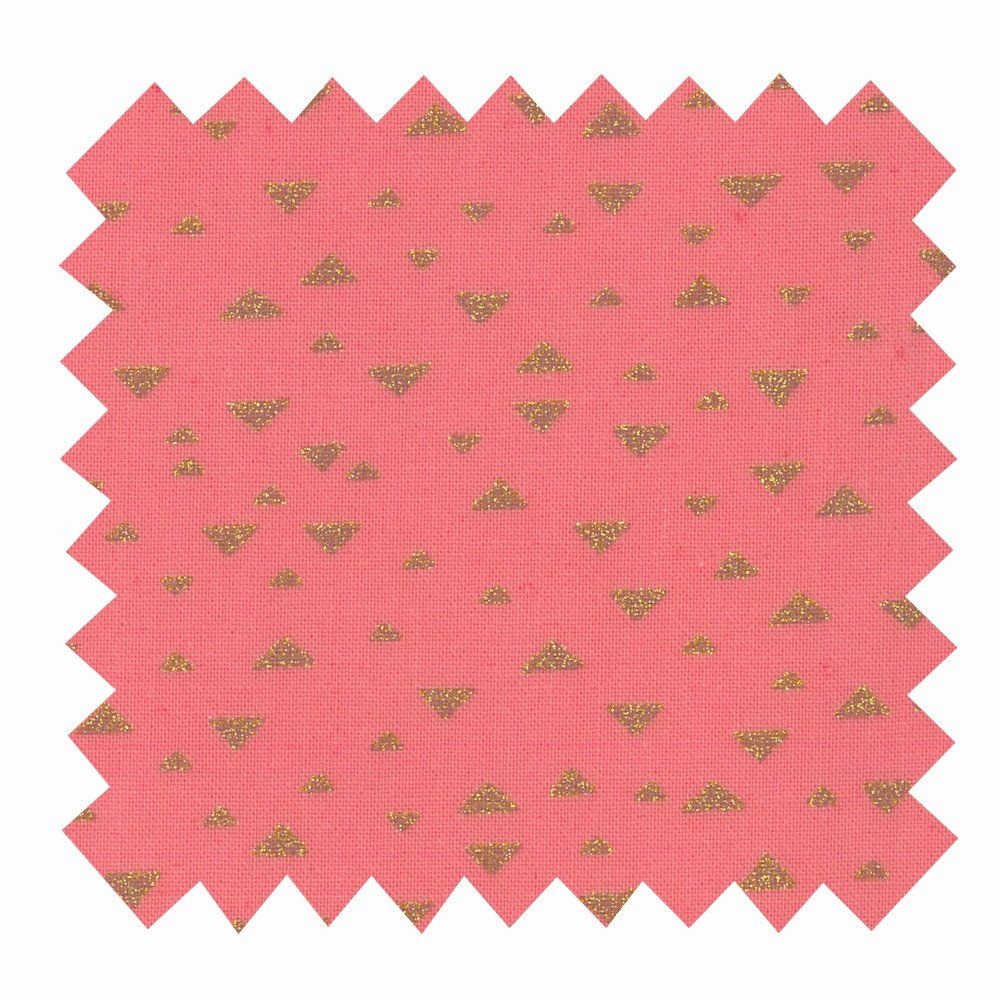 Tissu Enduit Au Mètre Triangle Or Poudré