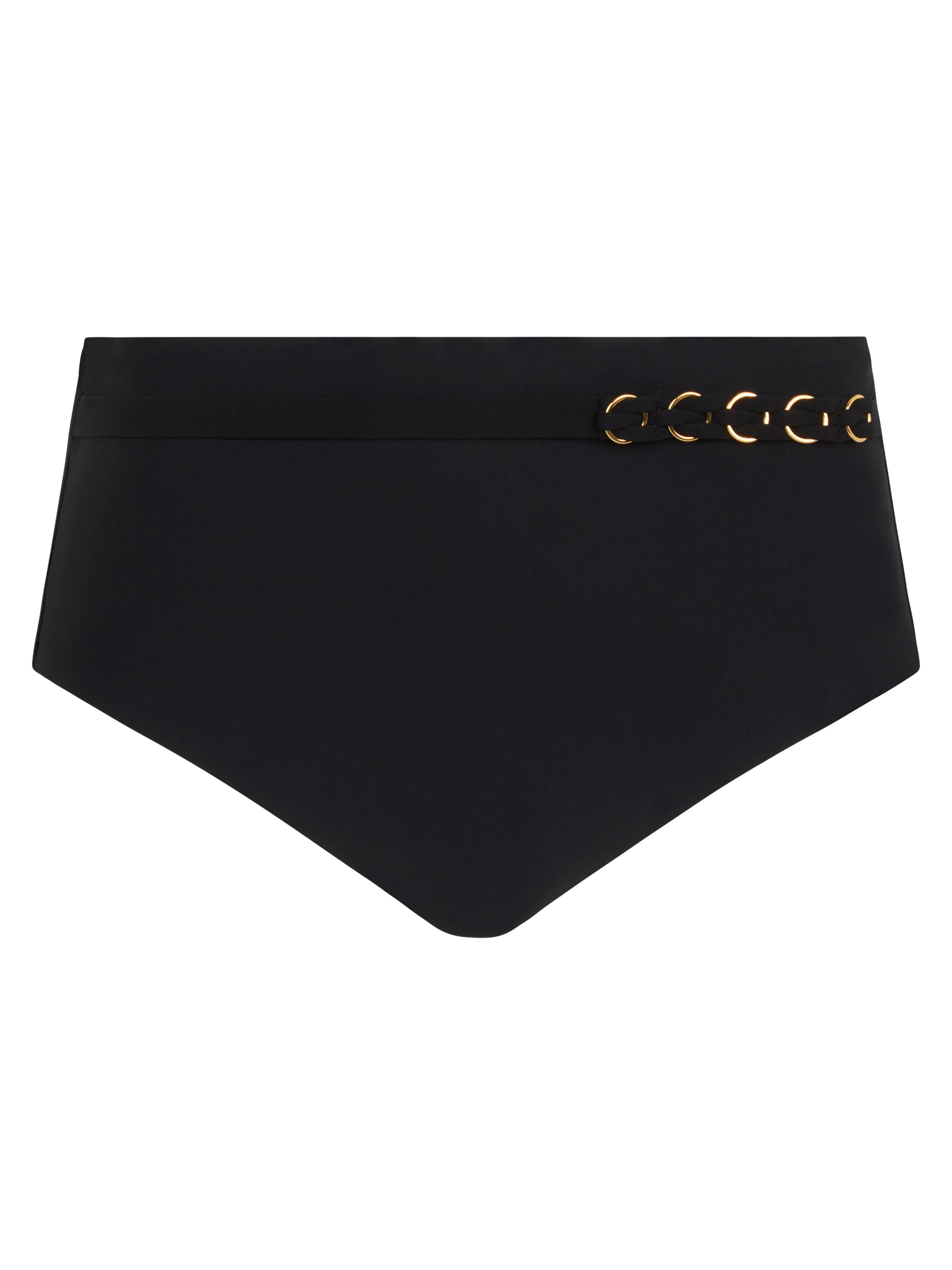 EMBLEM - Bas de maillot de bain culotte taille haute | Noir