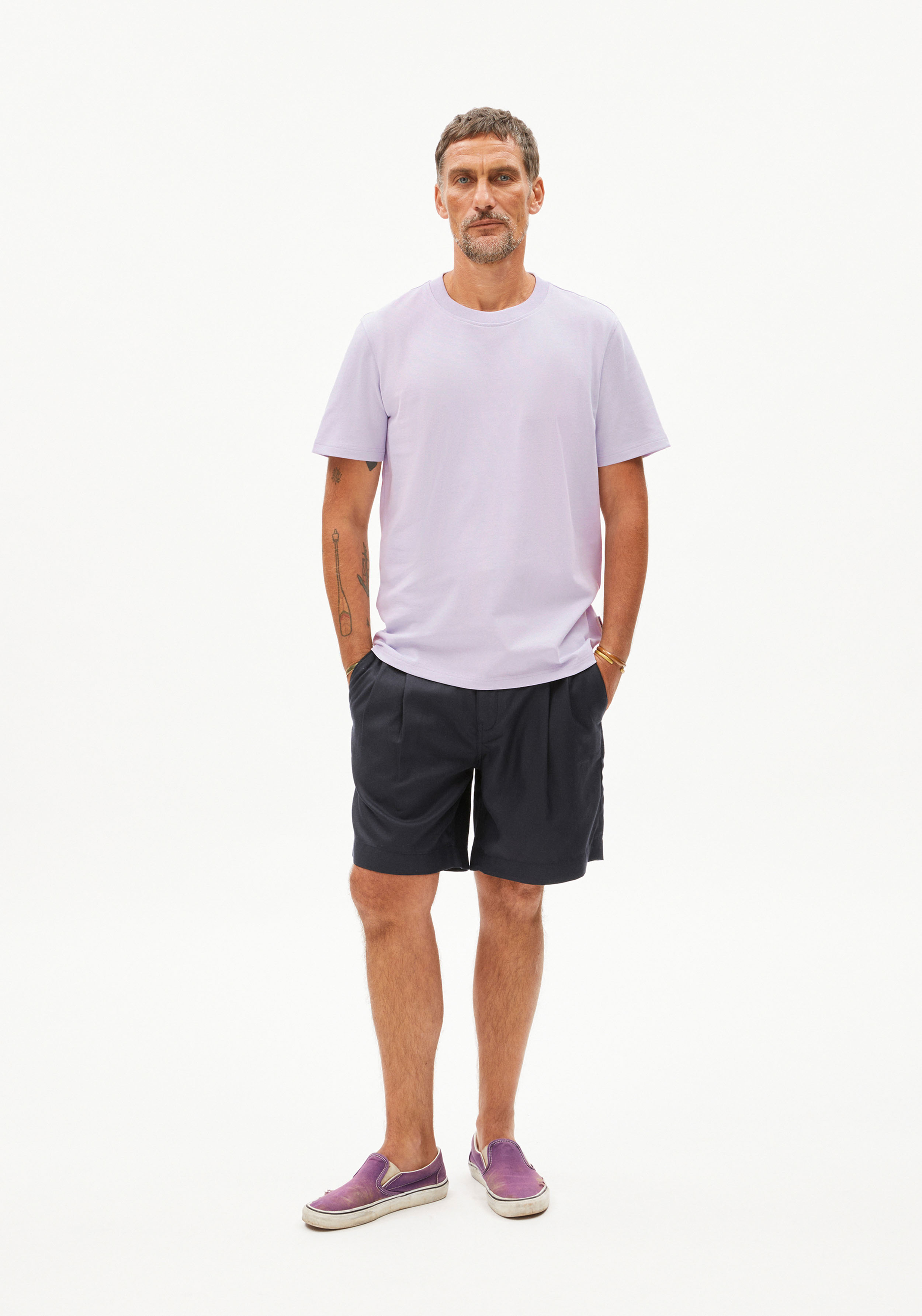 Armedangels T-Shirt Maarkos Soft Lilac