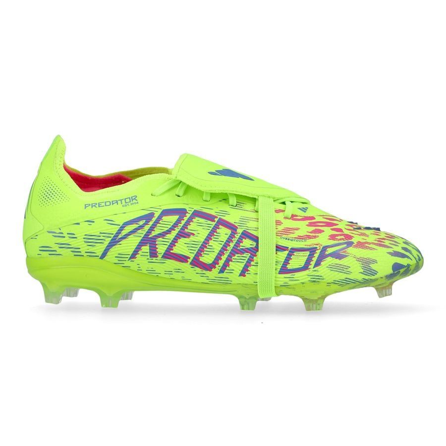 adidas Predator Elite Fold-over Tongue FG Mystic Victory - Lucid Lemon/Lucid Pink/Blue Fusion Enfant