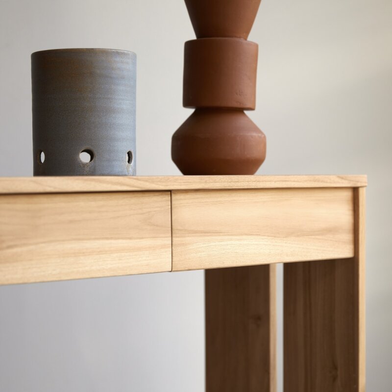 Console  Edene en teck massif