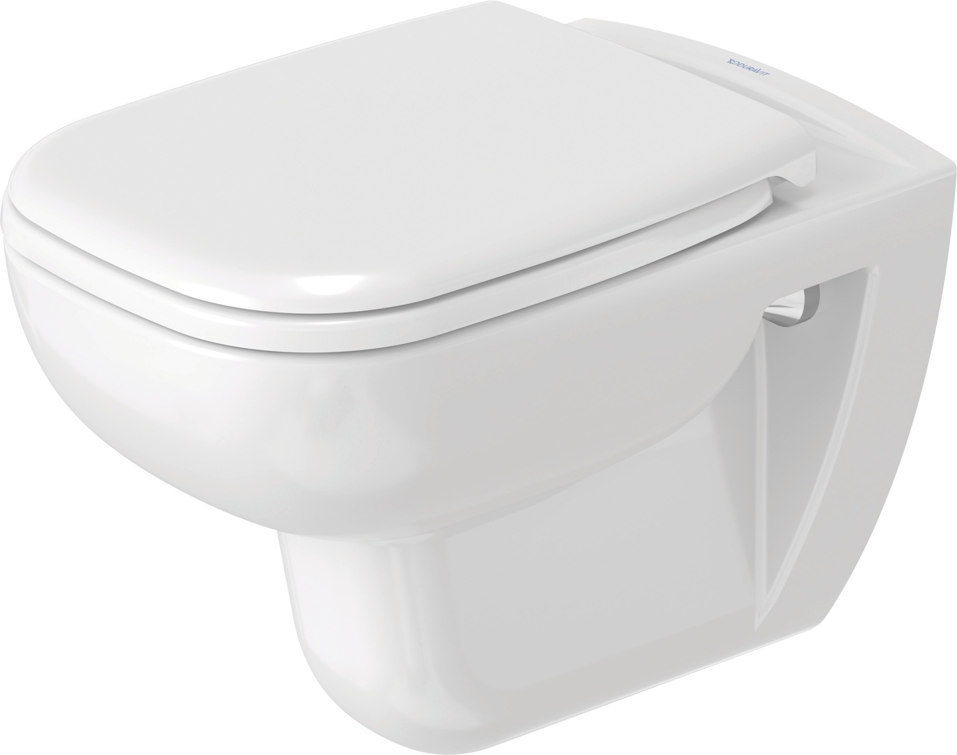 Duravit D-Code randloos toilet met softclose zitting wit glans
