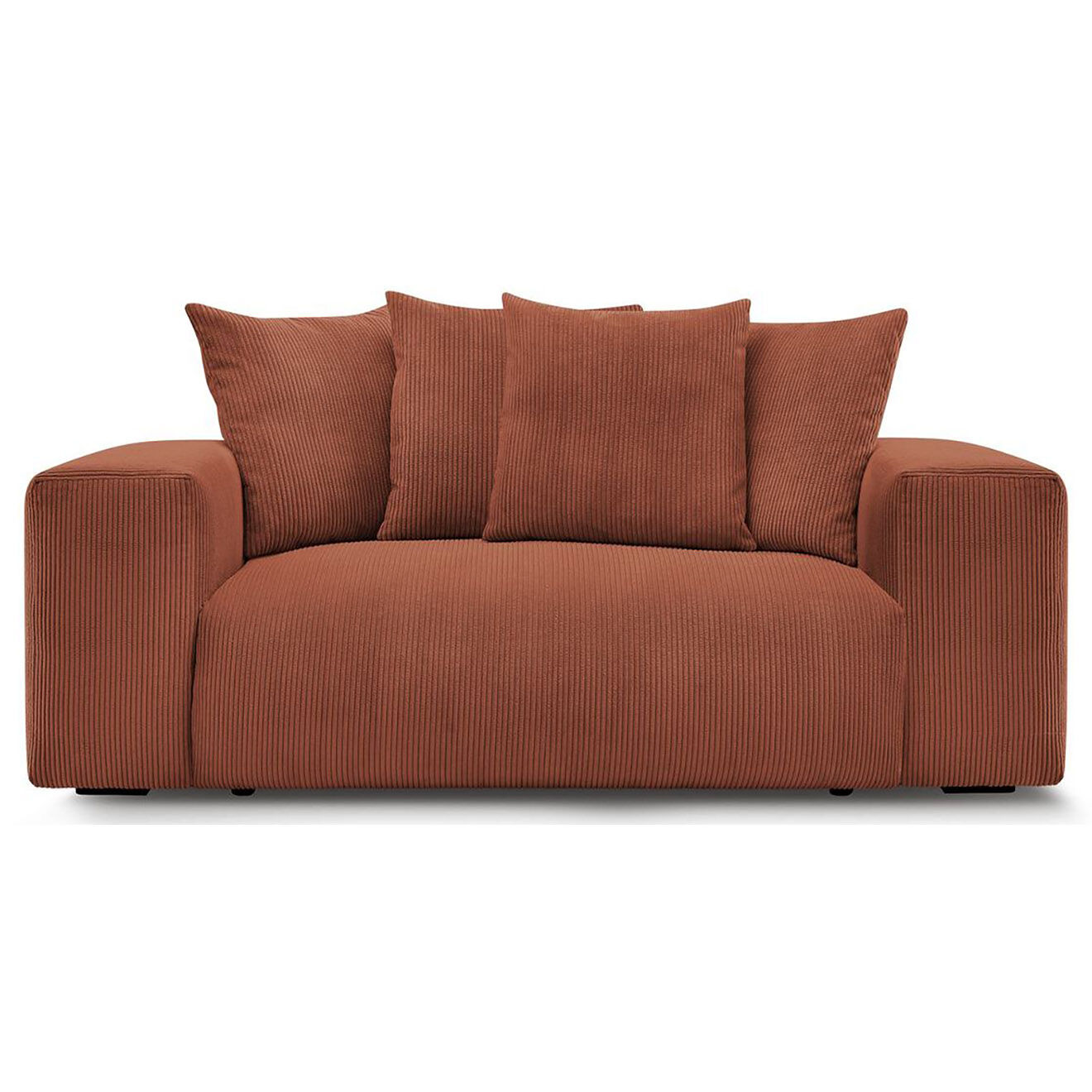 Bobochic Canapé 2 places moelleux voltaire orange - 220x124x75 cm