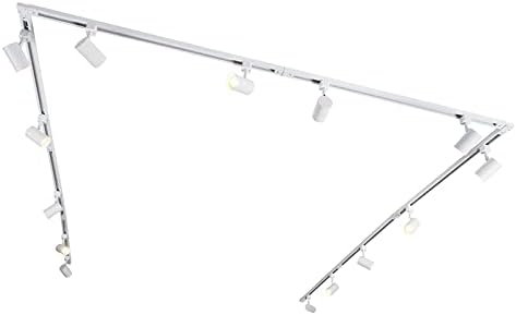 QAZQA - Modern Modernes Schienensystem Komplettset I Spotlight I Deckenspot I Deckenstrahler I Strahler weiß mit 14 Spot I Spotlight I Deckenspot I Deckenstrahler I Strahler I Lampe I Leuchtes 1-phasi