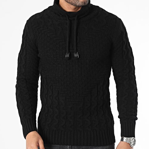 Pull Col Montant Noir