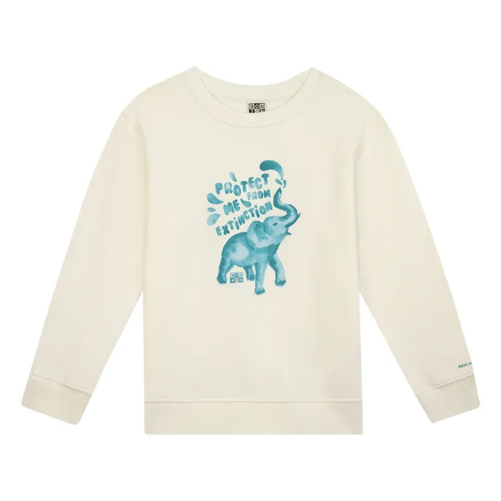 Bonton Sweat Coton Bio Smile | Ecru