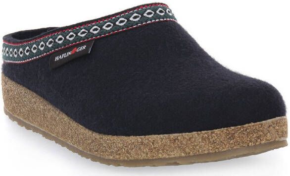 Haflinger pantoffel Franzl kleur Mittelblau
