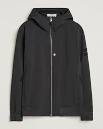 Stone Island Soft Shell Re-Dyed Lined Hood Jacket Black