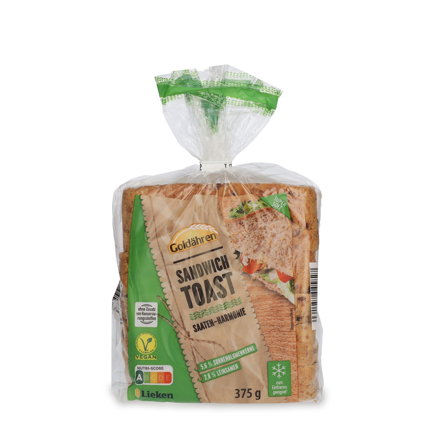 GOLDÄHREN Kleiner Sandwichtoast, Saaten-Harmonie 375 g