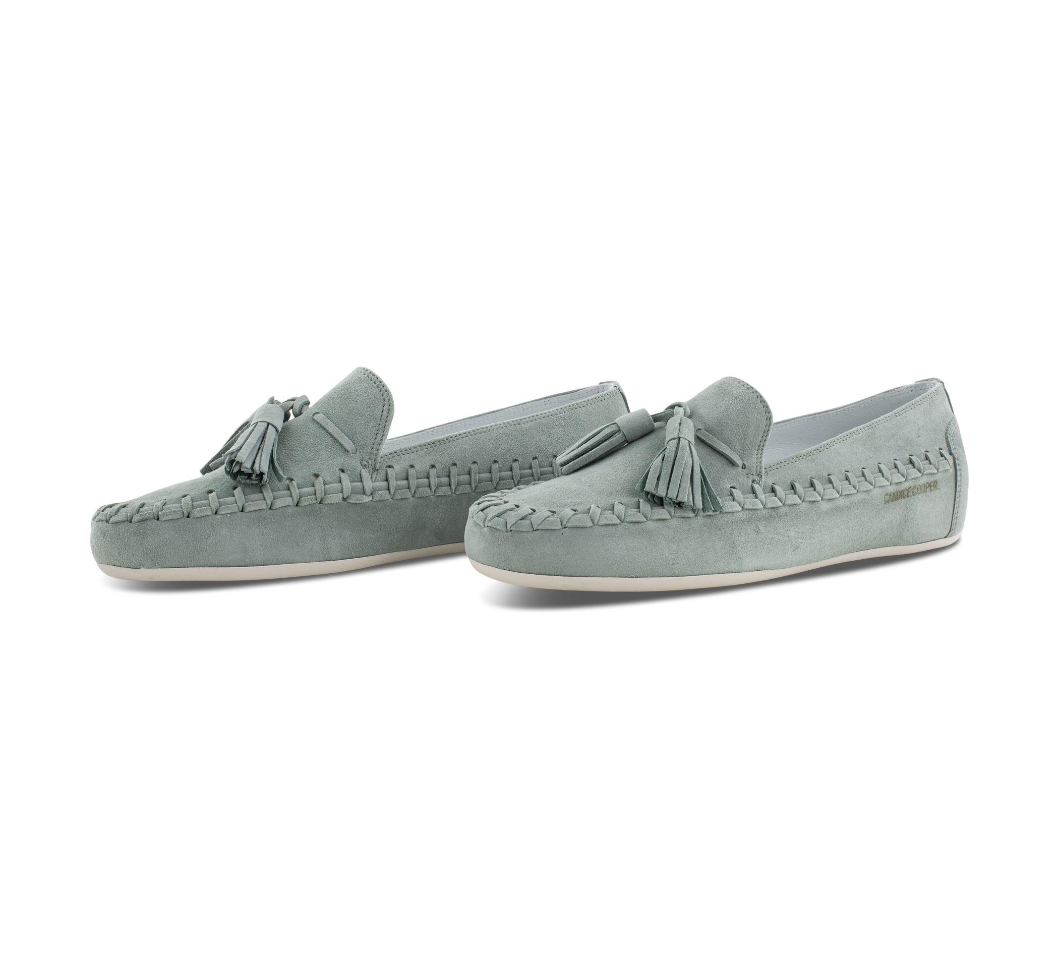 Candice Cooper Moc Stiching Tassel - Loafers & Mokassins grün