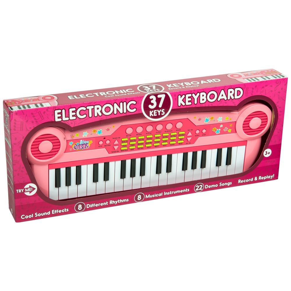 Elektronisches Keyboard mit 37 Tasten, rosa
