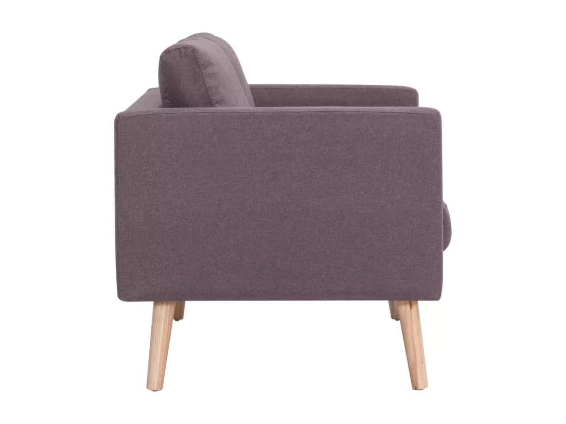 Ensemble de canapé 2 pièces Tissu Taupe