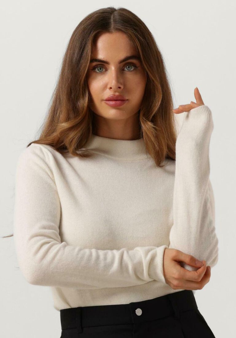 VANILIA ecru vanilia coltrui sheer cashmere rollneck