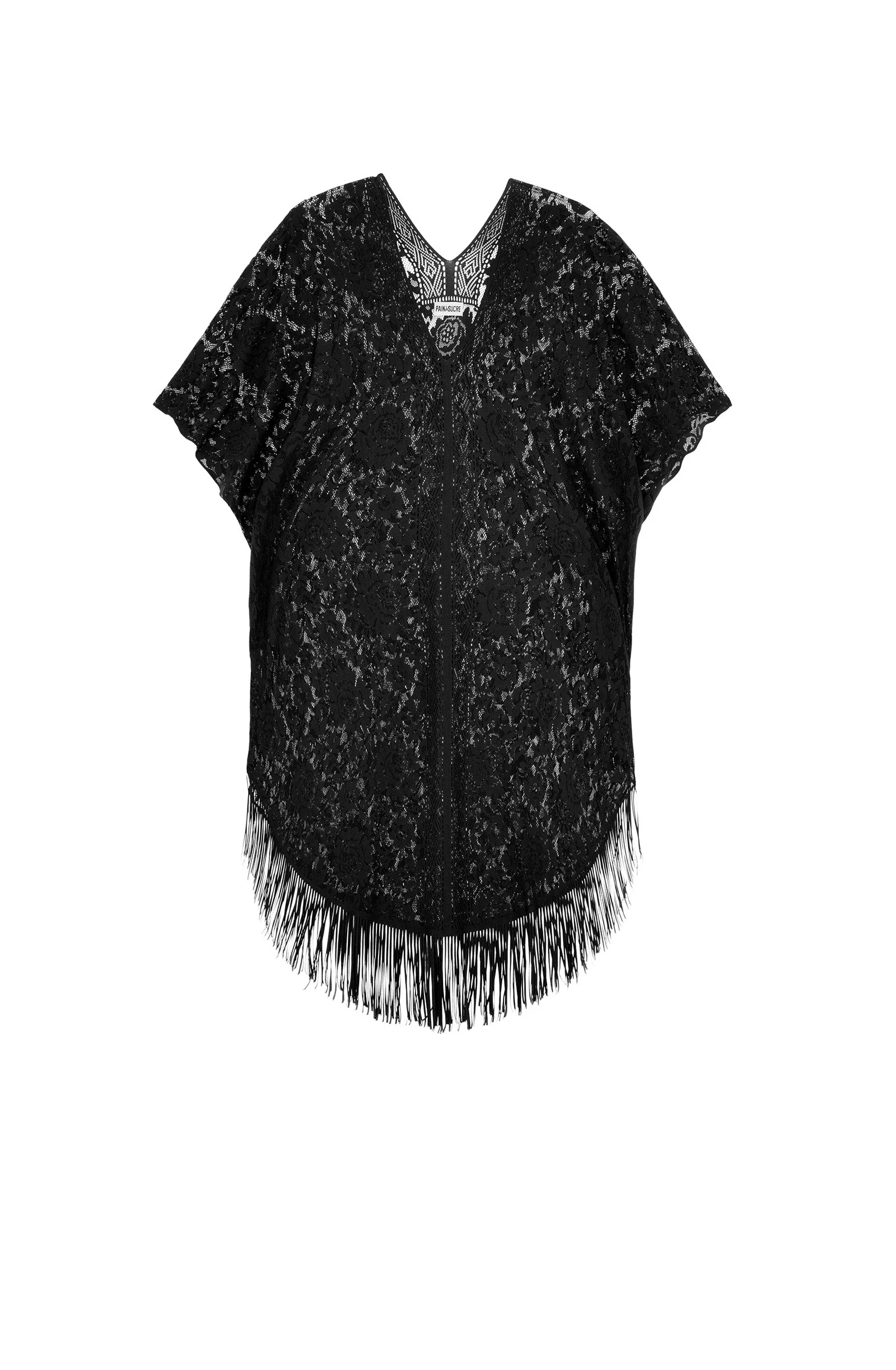 jesse Tunique poncho en dentelle noir Noir