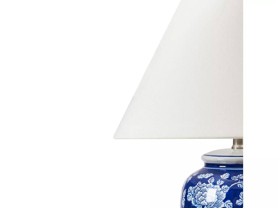 Lampe à poser ANGELES Porcelaine Bleu