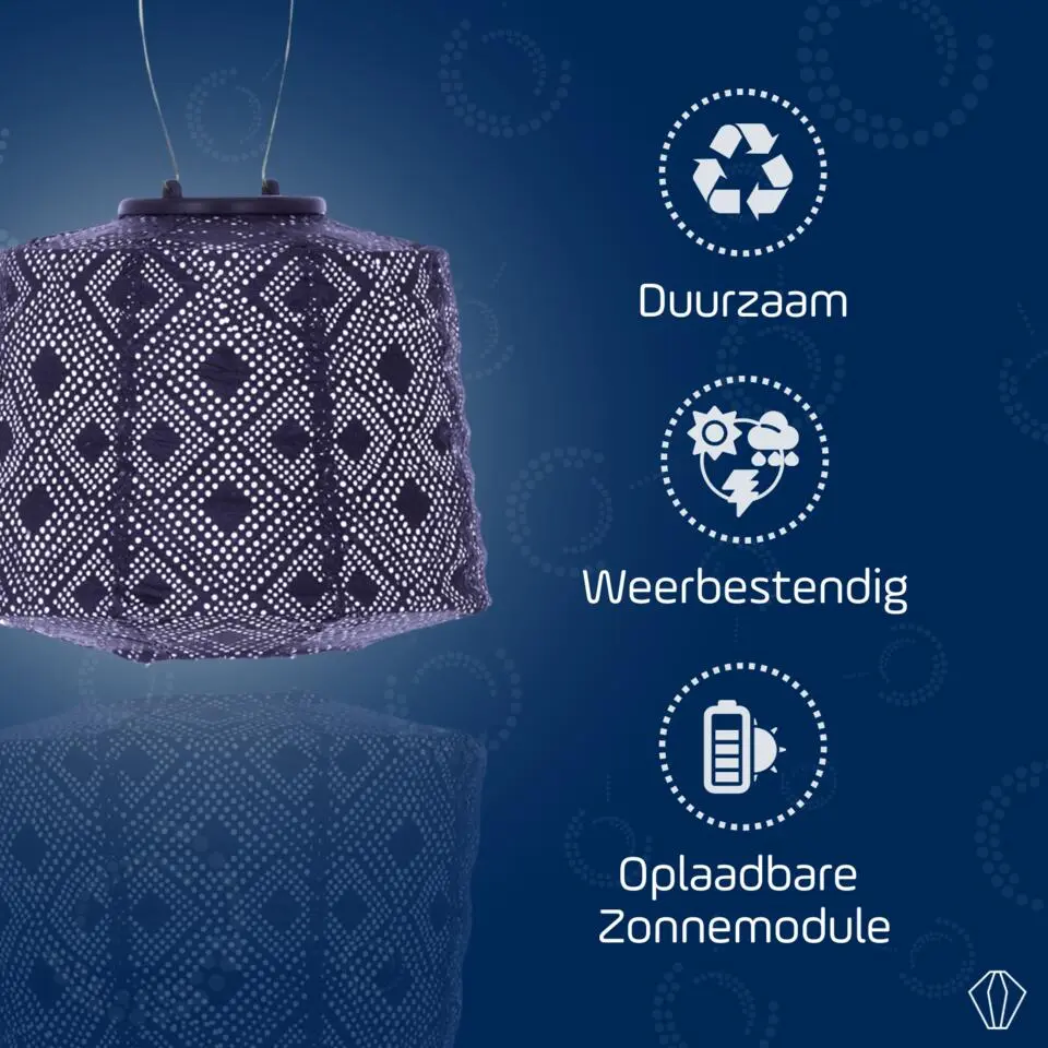 LUMIZ Solar Lampion Mosaic Lamp - 20 cm - Future Dusk
