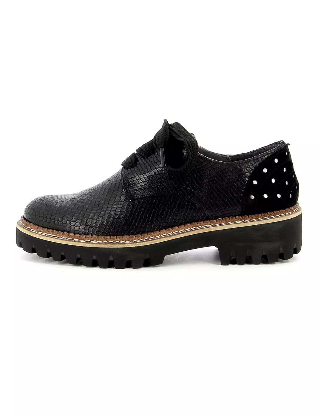 FOLIE S CAVA COPO SERPENT NOIR - Derbies, richelieus & trotteurs Serpentnoir