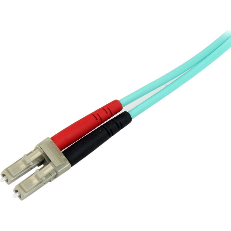 StarTech.com Câble Fibre Optique Multimode de 2m LC/UPC à SC/UPC OM3, Fibre Zipcord Full Duplex 50/125µm, Réseaux 100G, LOMMF/VCSEL,