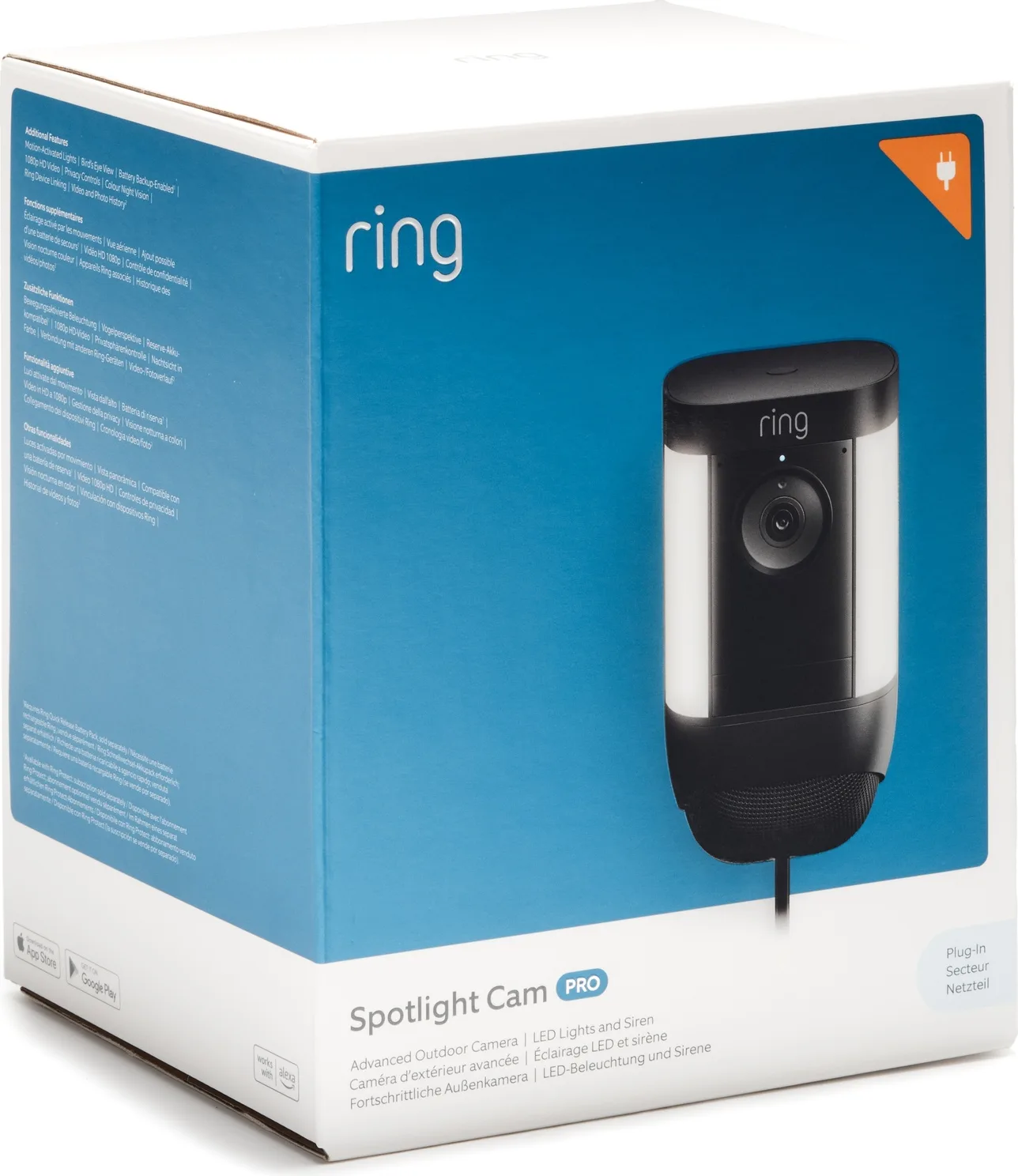 Ring Spotlight Cam Pro Plug-in Noir Caméra de surveillance