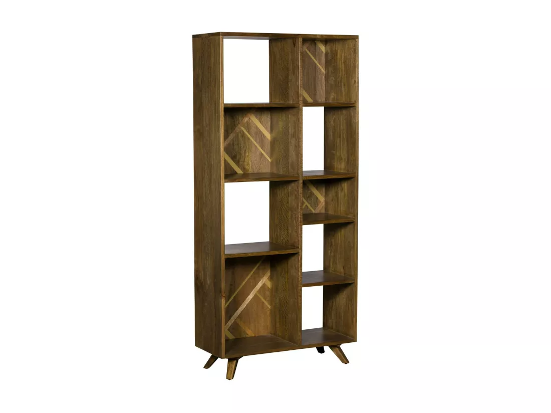 Bibliothèque étagère en bois et marqueterie JAKARTA