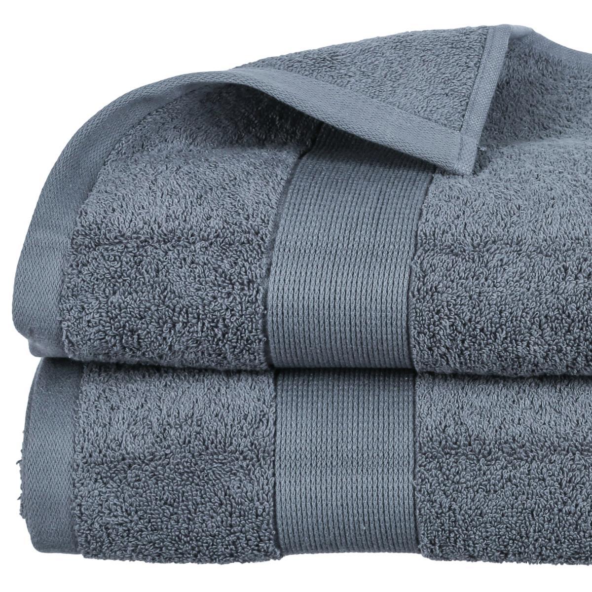 DRAP BAIN 450GR GRIS FONCE 100X150CM