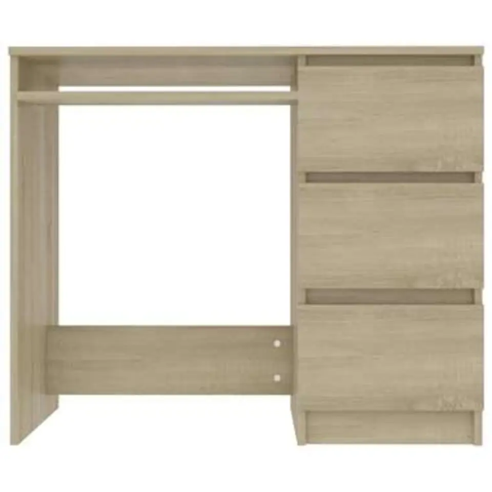 vidaXL - Bureau - Bruin - Bewerkt hout