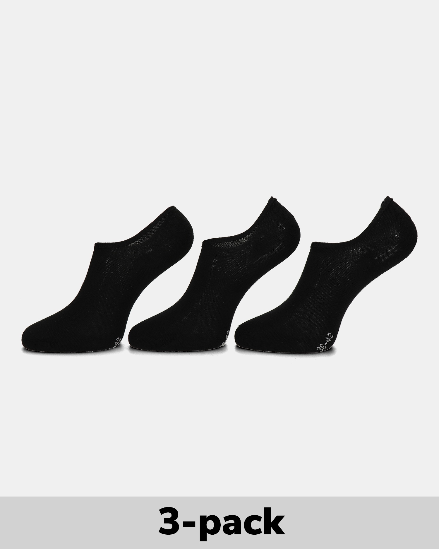 Nelson 3-Pack Sneakersokken Sokken  - zwart
