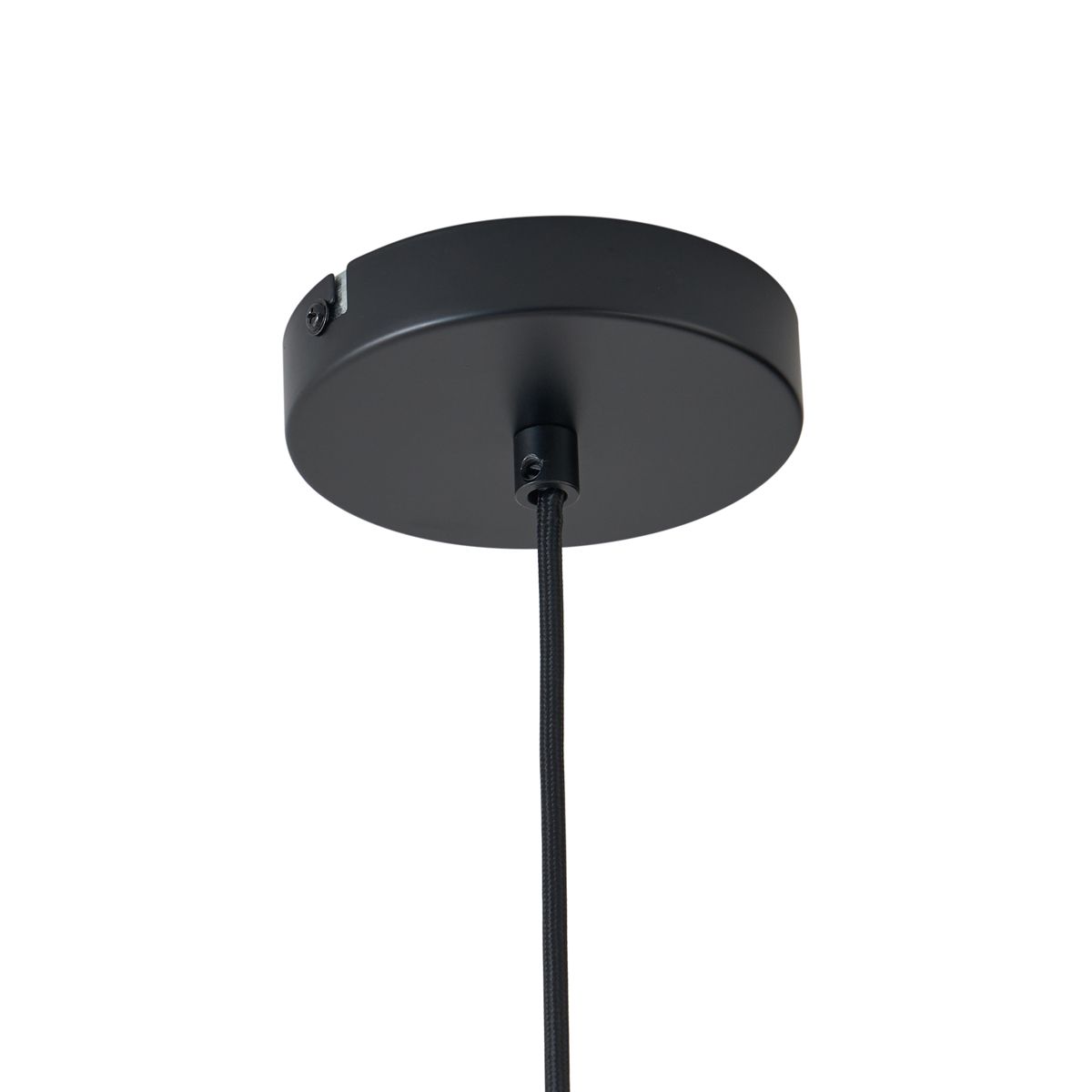 Retro hanglamp zwart met groen glas - Denise