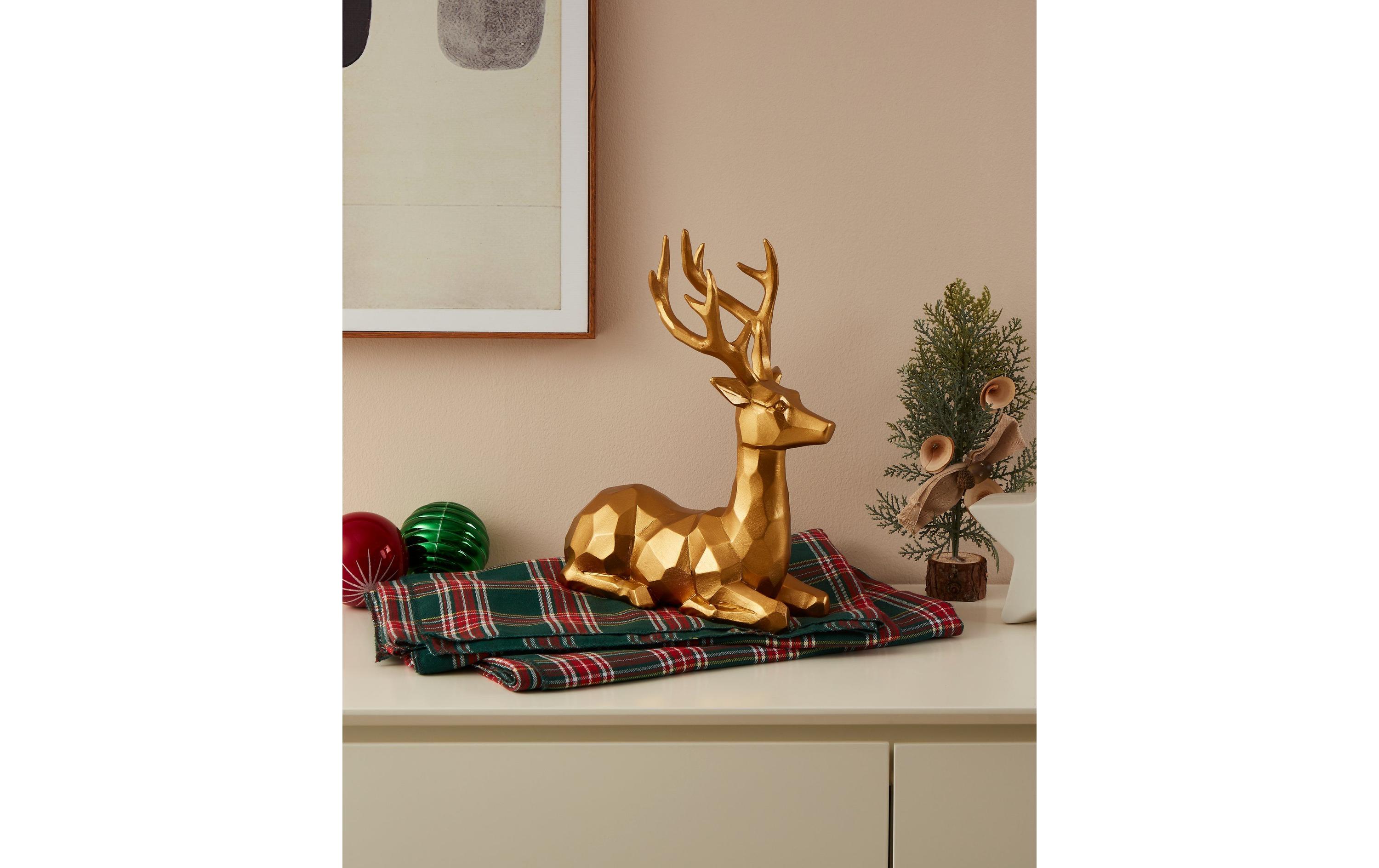 Weihnachtsfigur Ransiki 30.5 cm, GoldHirschfigur