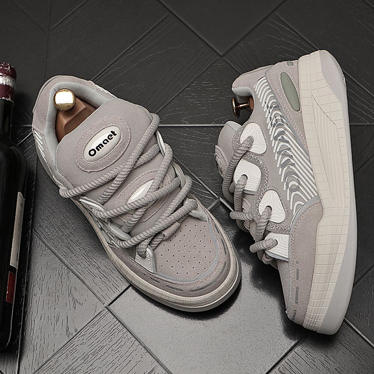 Mr Ozera - Gestreepte accentplatformsneakers