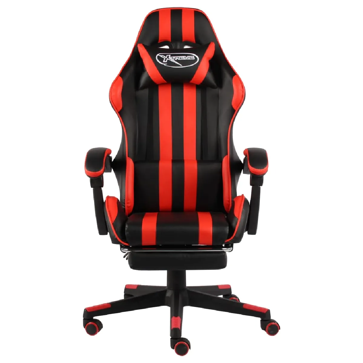 vidaXL Fauteuil de jeux vidéo Noir et rouge