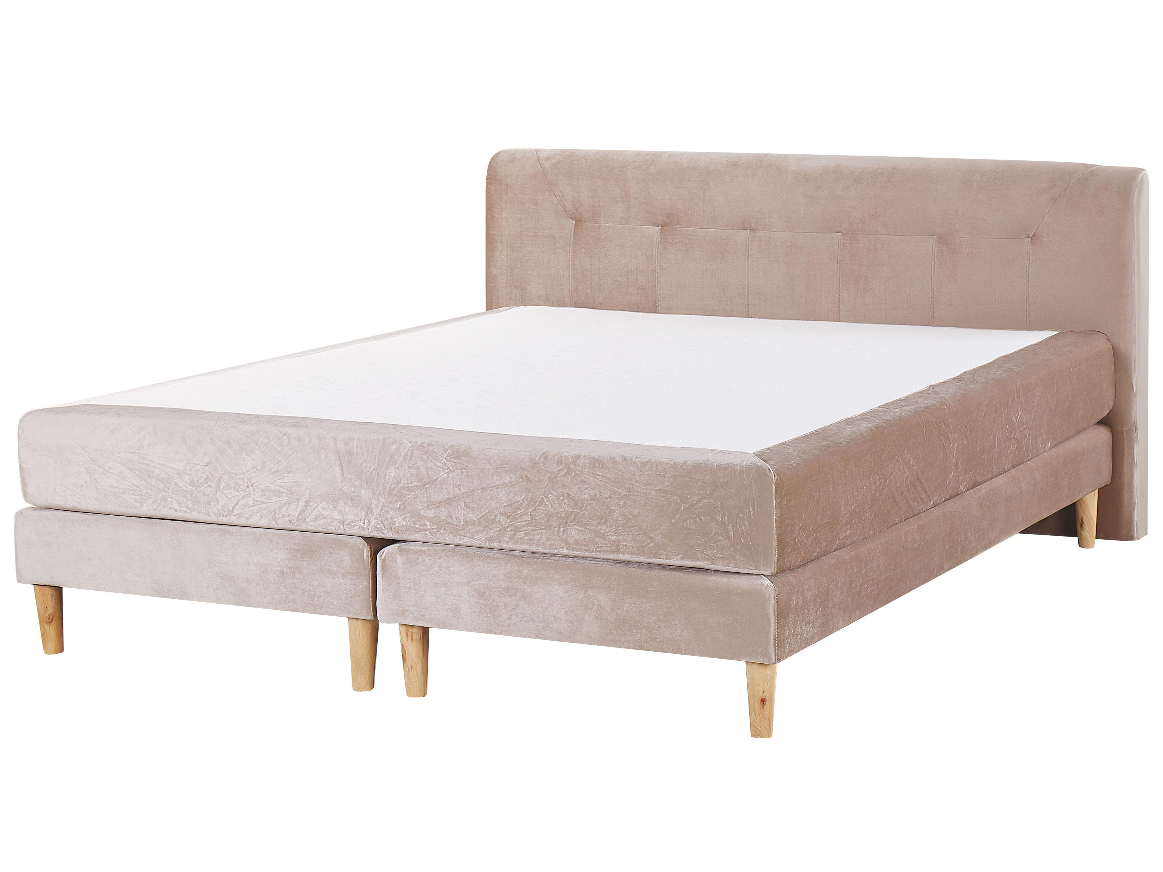 Boxspring Fluweel MARQUISE 180 x 200 cm Beige