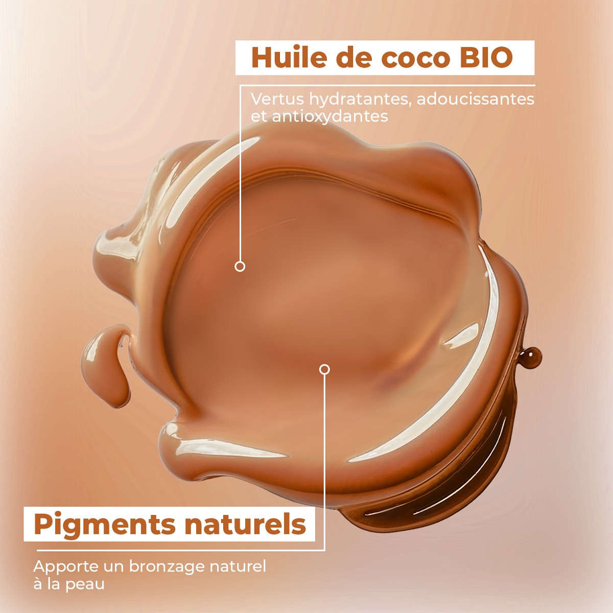 Concentré teinté sublimant bio - Cacao - Visage & corps - 100 ml