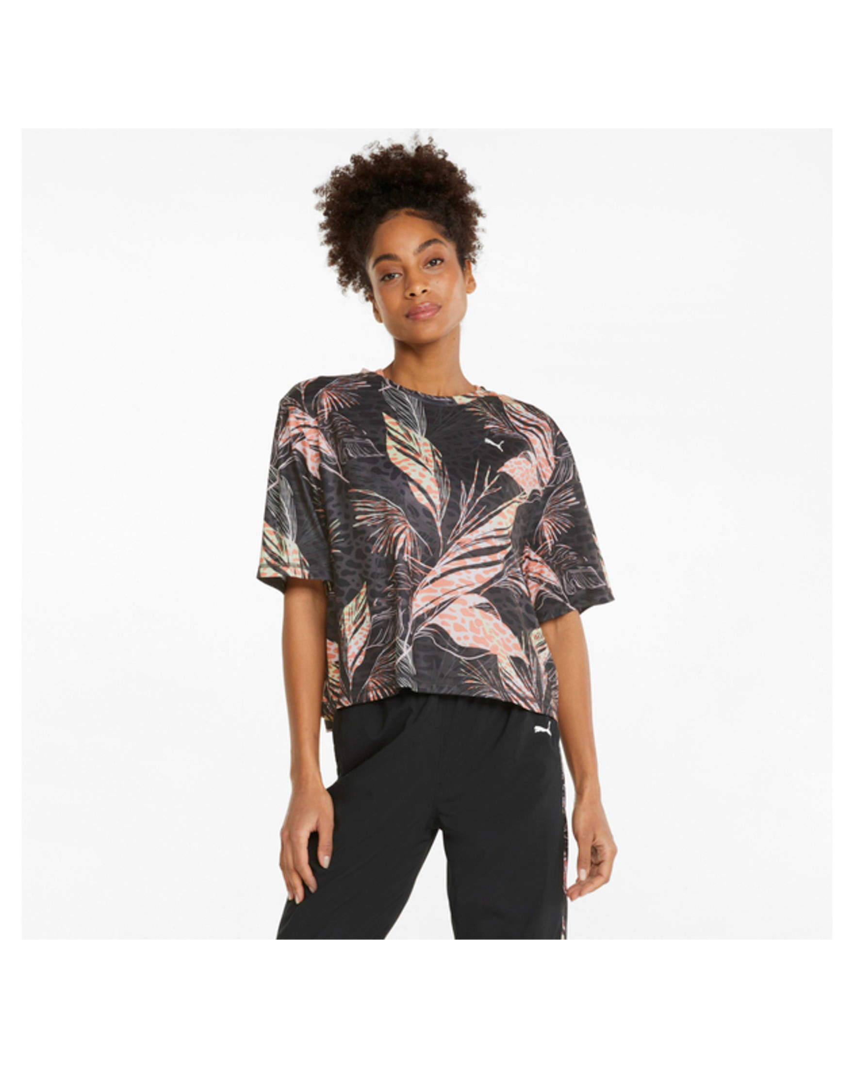 Puma| Damen Trainingsshirt TRAIN FAVORITE AOP CROP verkürzt