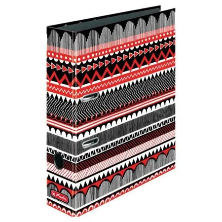Herlitz Ordner A4 8cm maXfile Black & WOW Slogan