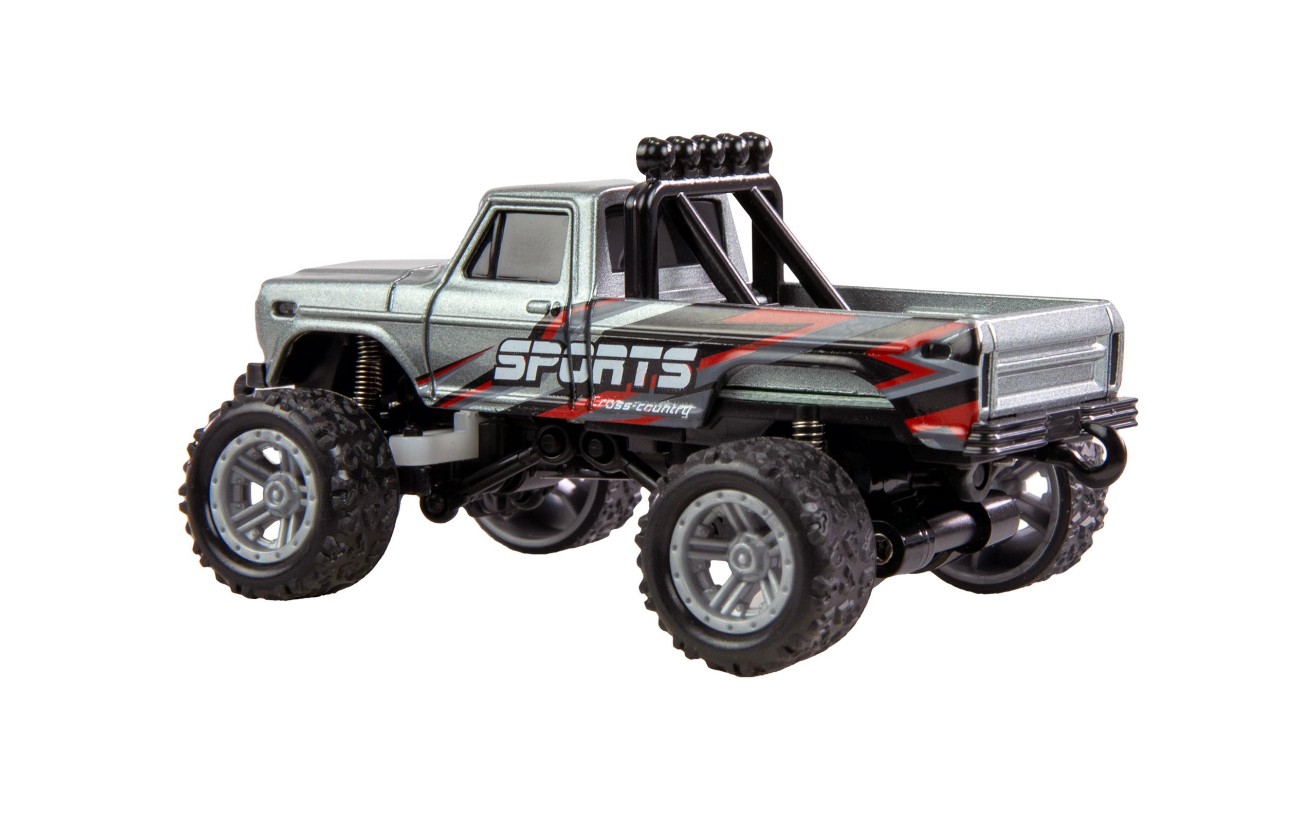 Monster Truck Die Cast 1:64 RTR, GrauFerngesteuerte Monster Truck im Massstab 1:64