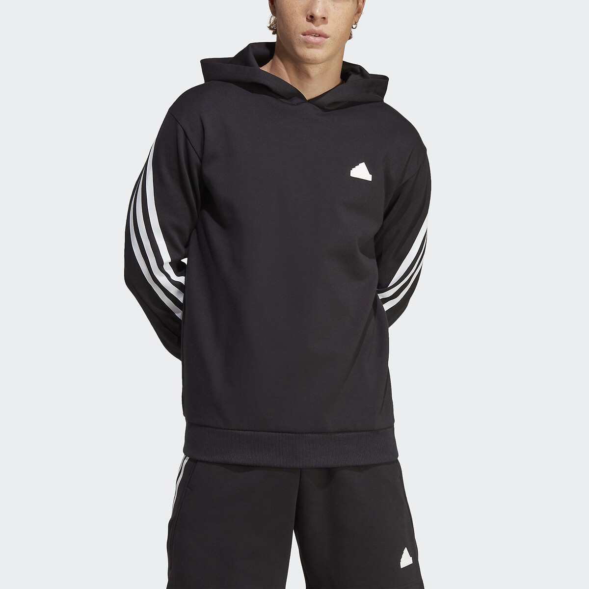 ADIDAS SPORTSWEAR<br>Moletom com capuz, 3 listras nas mangas