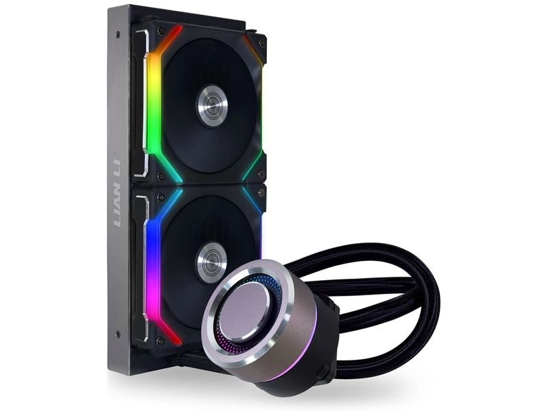Lian Li Wasserkühlung Galahad AIO 240 SL V2 Schwarz Wasserkühler für Intel und AMD Prozessorsockel mit ARGB-Beleuchtung