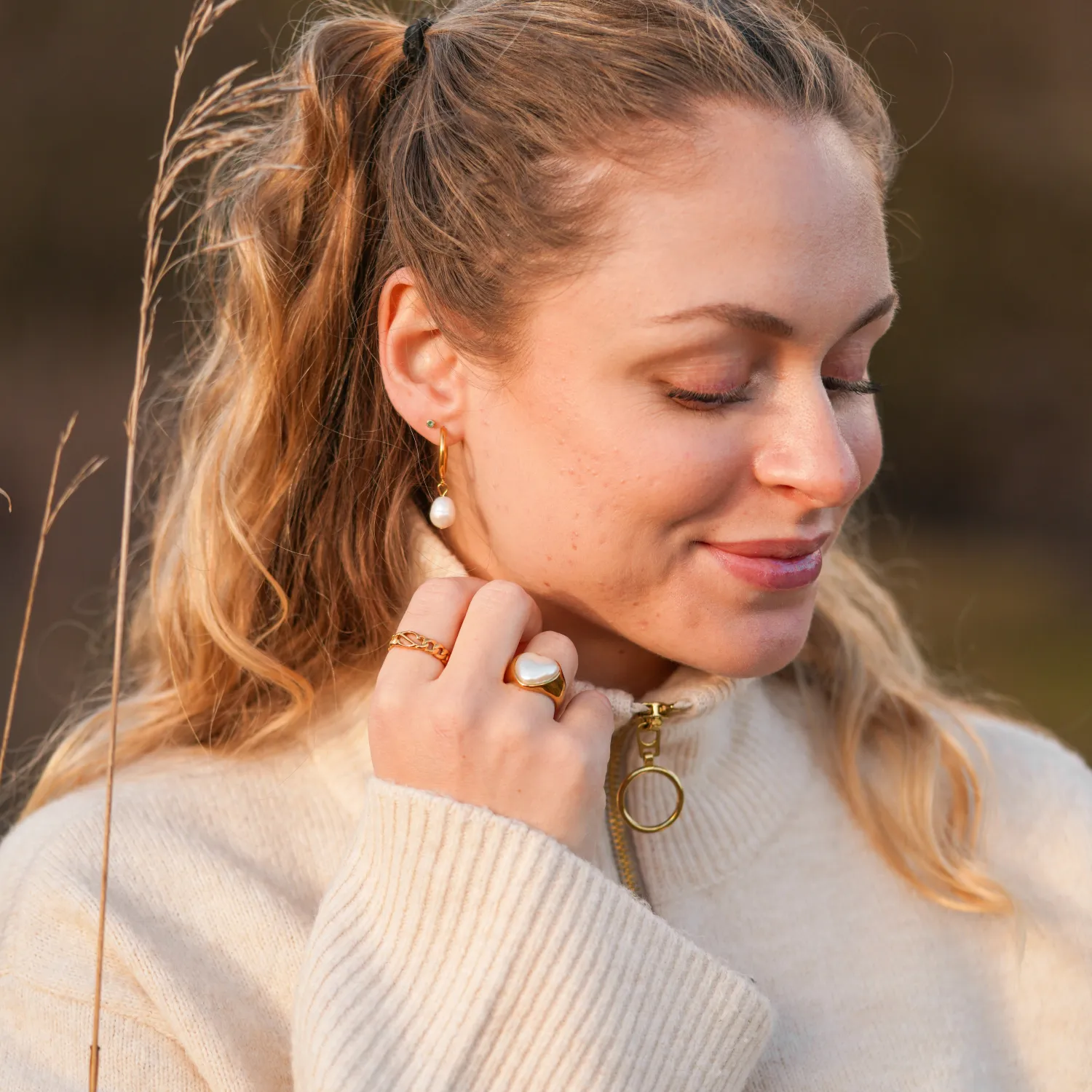 Schultz Jasmin Ring 18 kt. Forgyldt Rustfrit Stål DU30034
