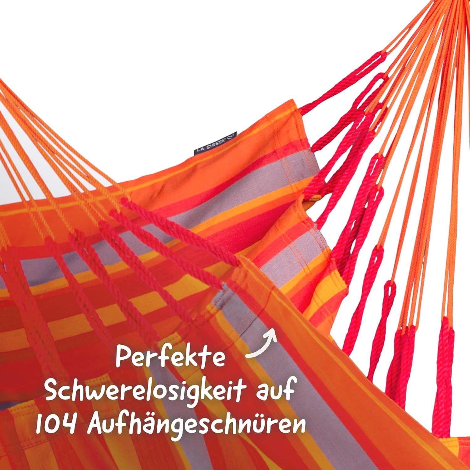 La Siesta Domingo – Hängematte Komfort für den Winter, Funktionsfaser, kolumbianische Herstellung, große Oberfläche, Stabilisator Bambus, Entspannung im Freien – Tukan, Comfort
