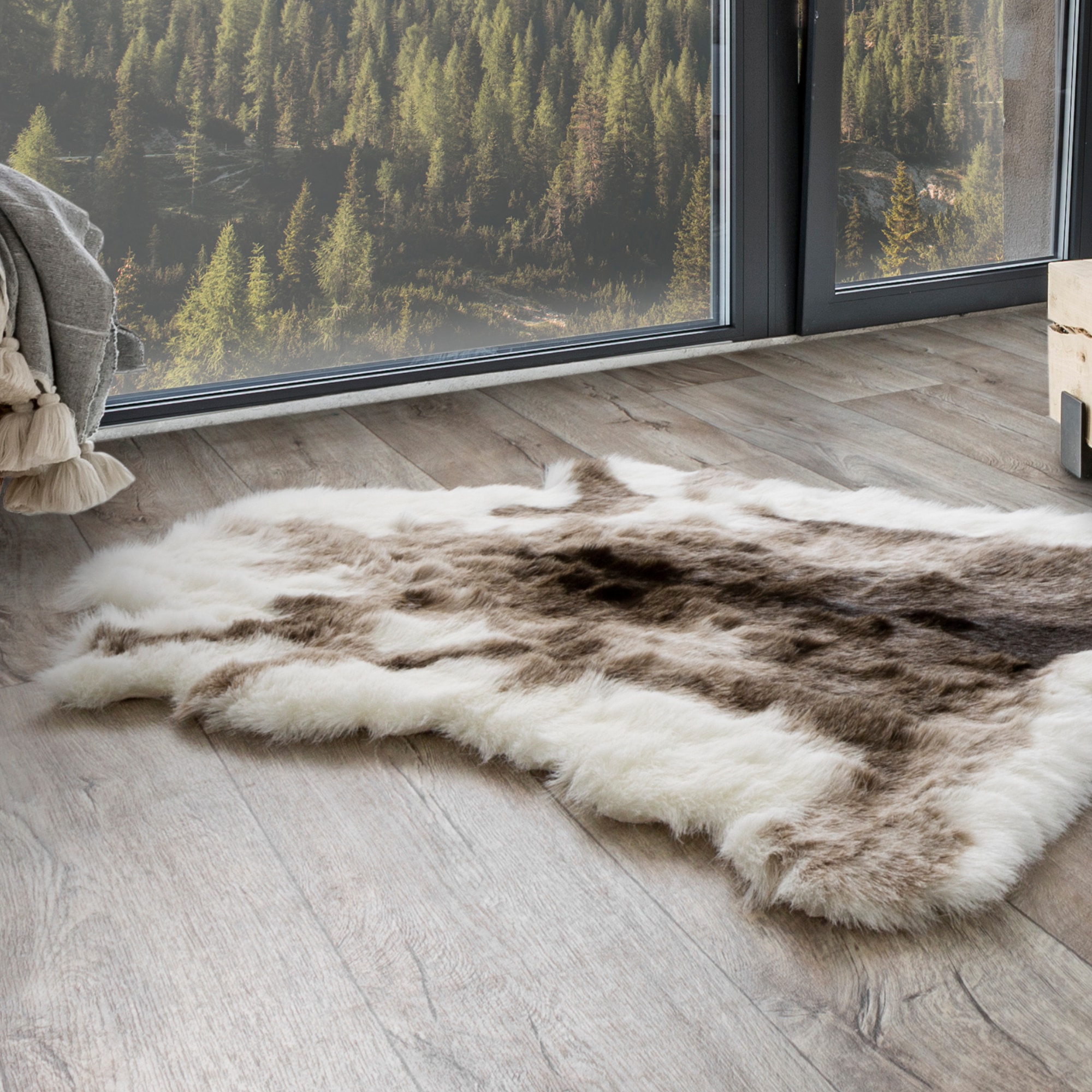 Andiamo Fellteppich »Rentierfell« fellförmig 60 mm Höhe Rentier-Kunstfell, weich & kuschelig, Wohnzimmer, Schlafzimmer