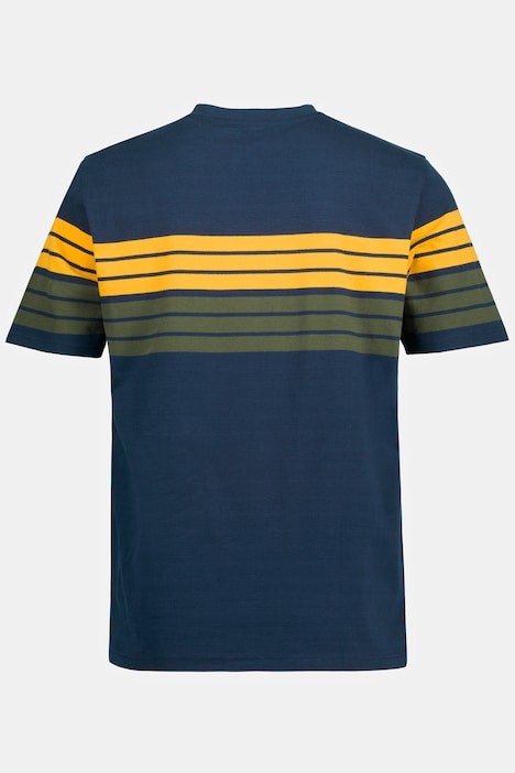 Schlafanzug, Zweiteiler, T-Shirt mit Ringeln, lange Hose, bis 8 XL