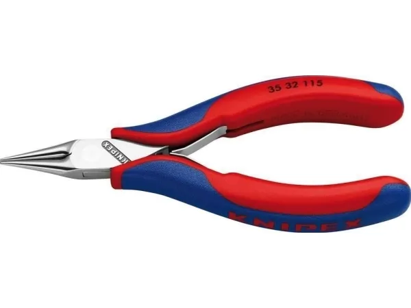 Knipex 35 32 115, Nåletang, 1 mm, 2,25 cm, Stål, Blå, Rød, 115 mm